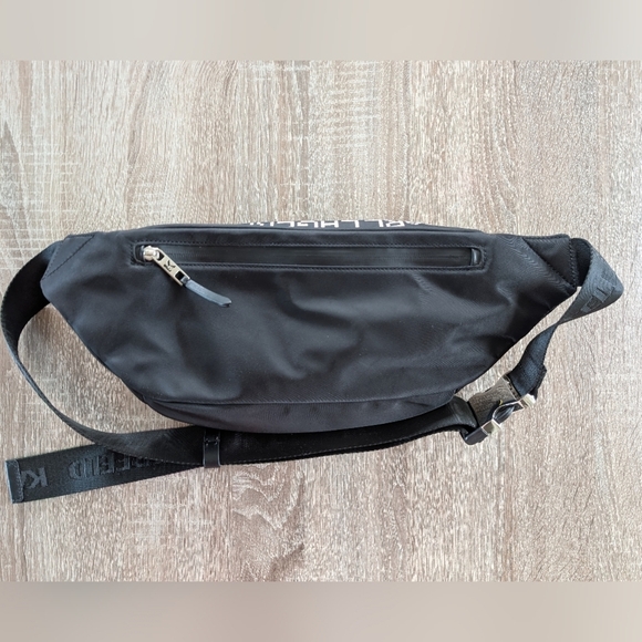 Karl Lagerfeld Black QR Code Fanny Pack Waist Bag Crossbody - Picture 7 of 8